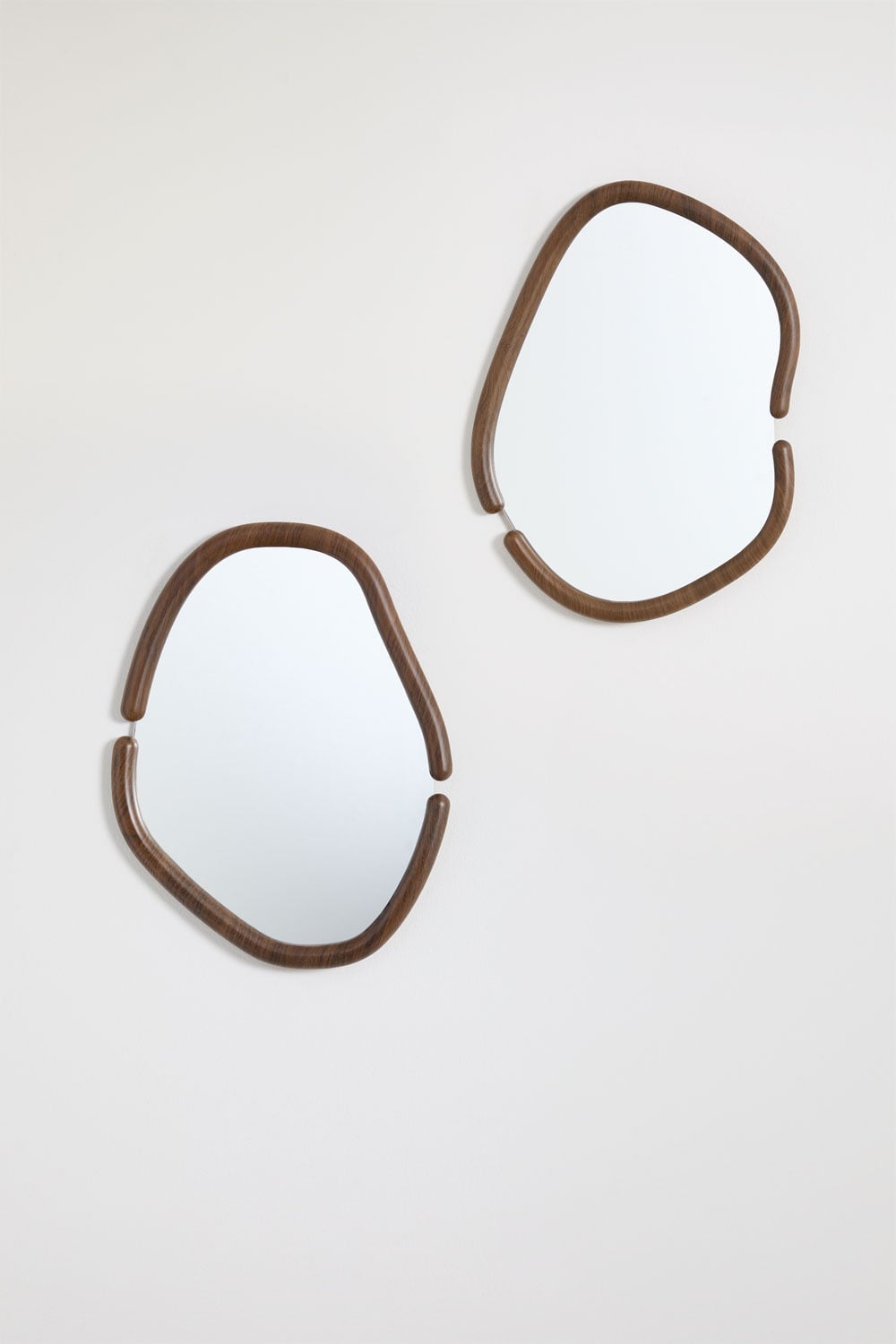 Set de 2 miroirs muraux irréguliers en MDF Vixidel - 1