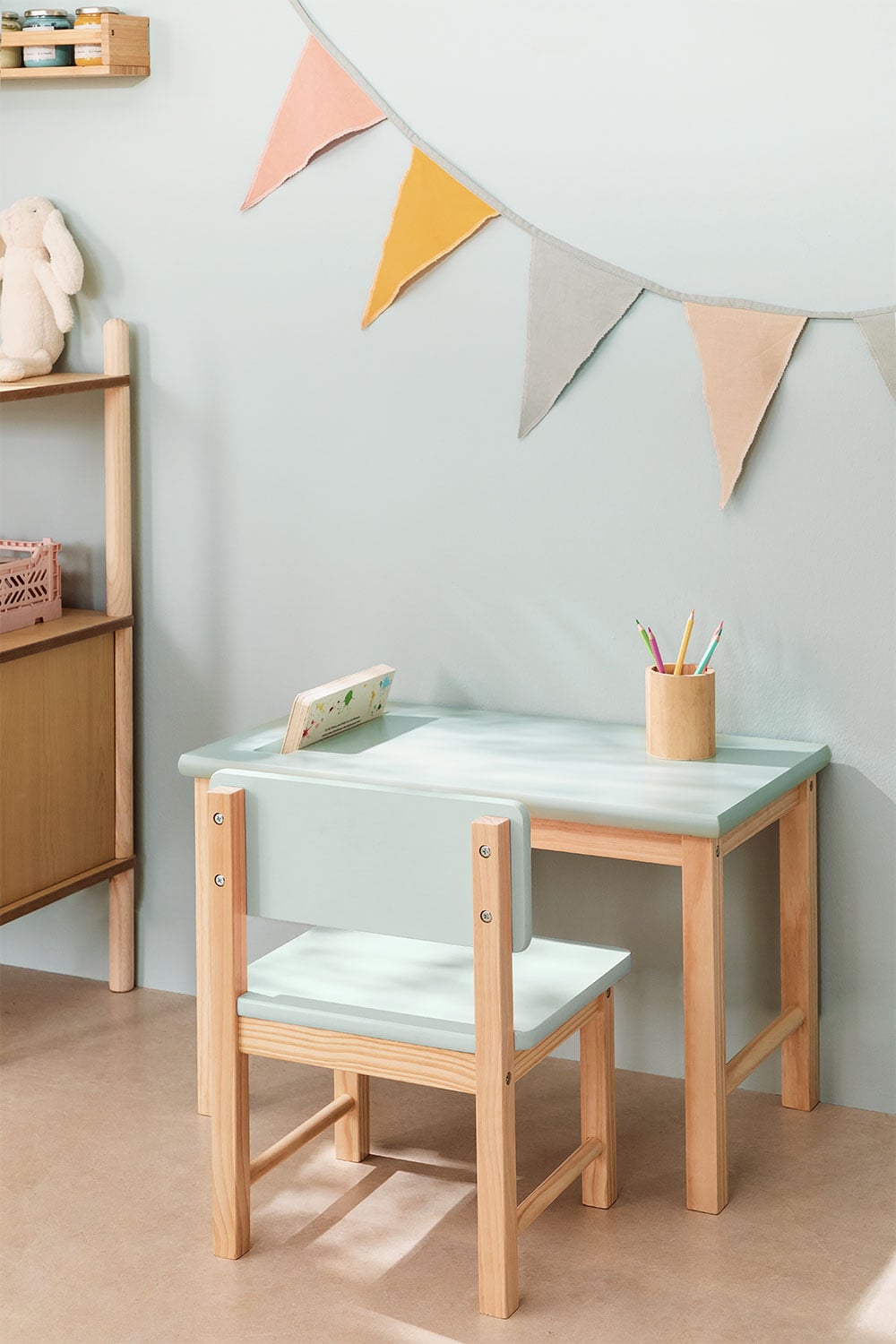 Ensemble table et chaise en bois Dakota Kids - 1