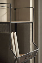 Étagère de rangement 30x105 cm en fer et MDF Antxo - 2