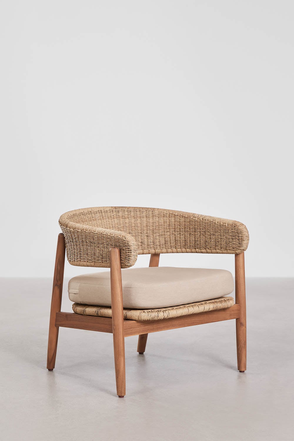 Fauteuil de jardin en bois d'acacia et rotin synthétique Ribeira - 2