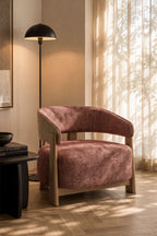 Fauteuil en bois de chêne tapissé Olea - 3