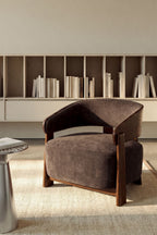 Fauteuil en bois de chêne tapissé Olea - 7