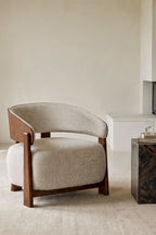 Fauteuil en bois de chêne tapissé Olea - 4
