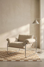 Fauteuil en chenille et fer Evani - 3