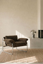 Fauteuil en chenille et fer Evani - 2