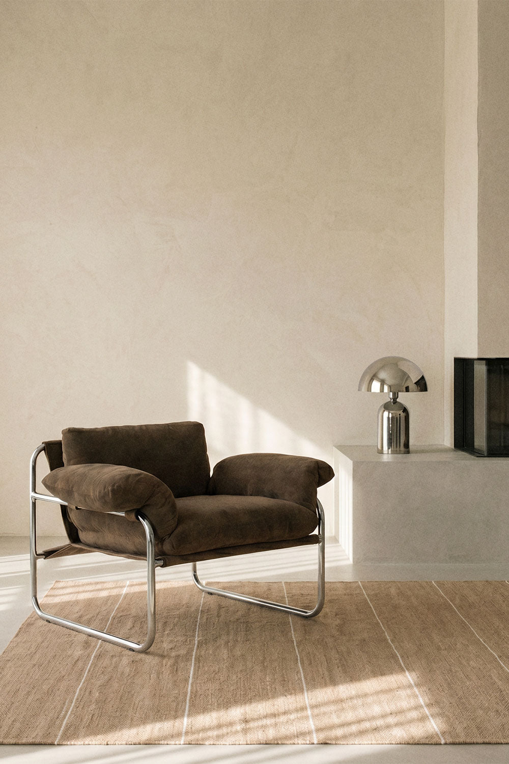 Fauteuil en chenille et fer Evani - 2