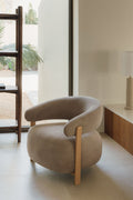 Fauteuil en tissu chenille et fer Jolie - 1