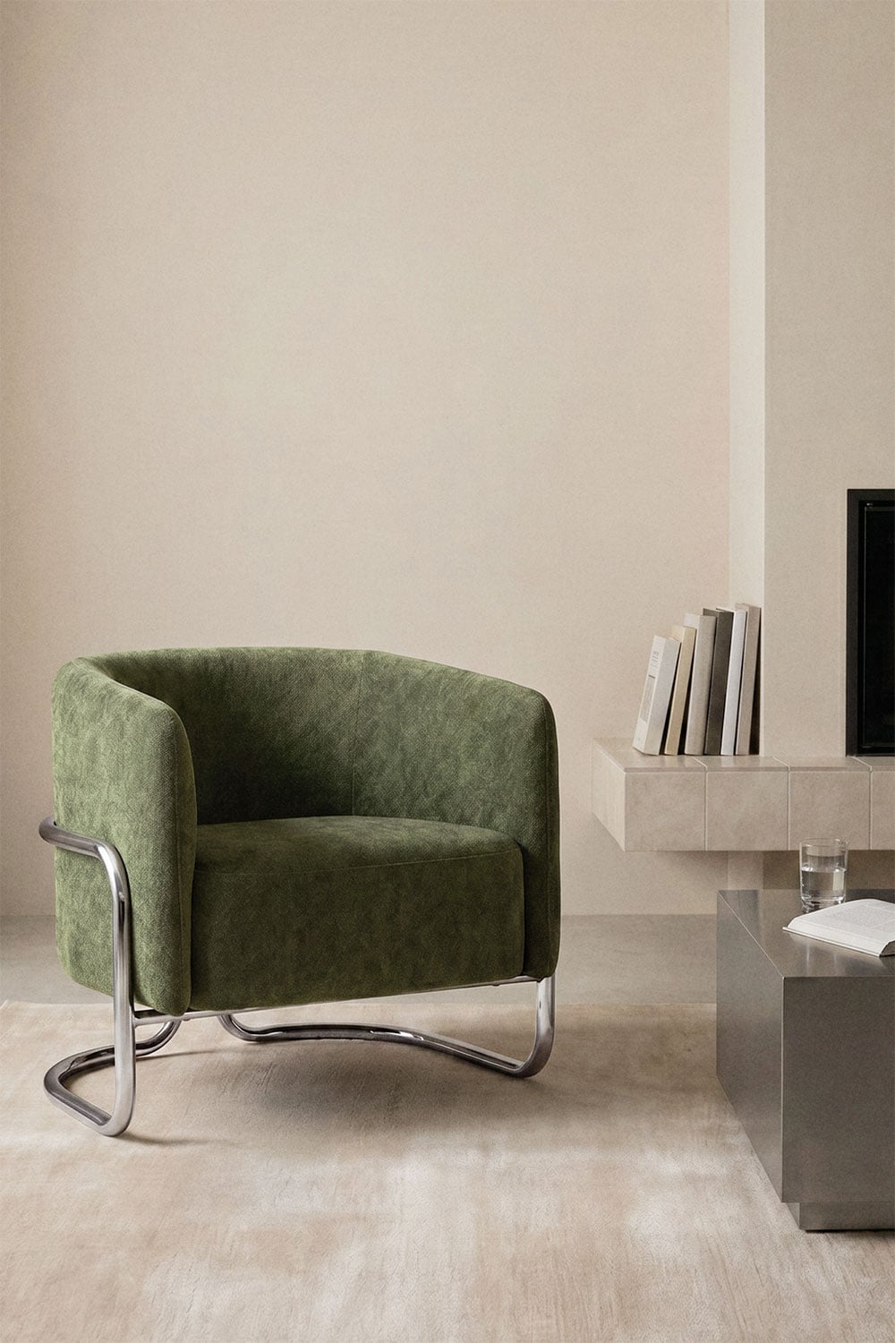 Fauteuil rembourré et en fer Zantria - 3