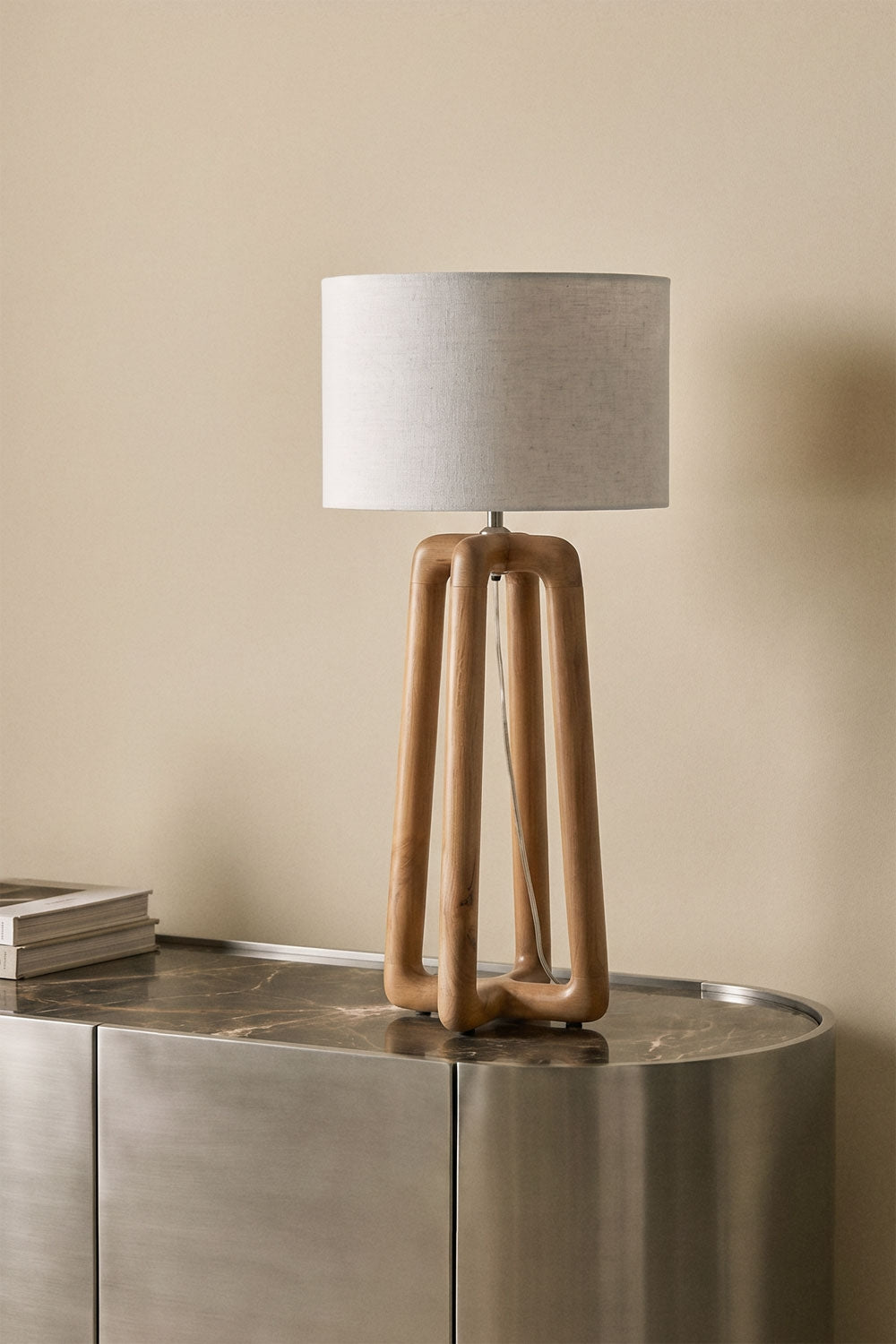 Lampe de table en bois de manguier Lureva - 3