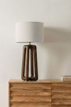 Lampe de table en bois de manguier Lureva - 1