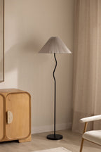 Lampadaire en fer et lin Siliema - 3