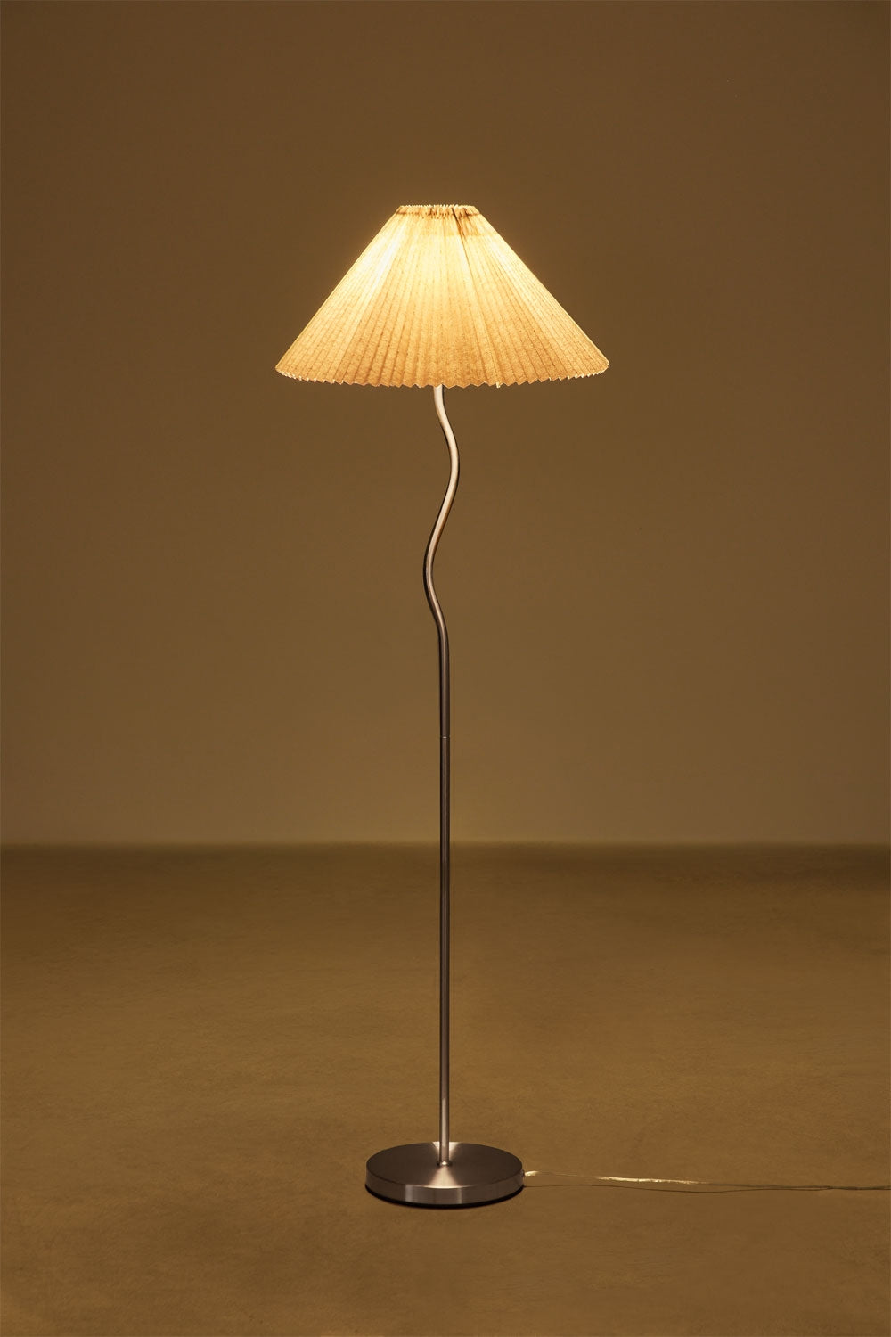 Lampadaire en fer et lin Siliema - 2