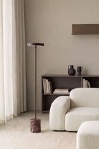 Lampadaire LED en acier inoxydable et pierre naturelle Isasia - 4