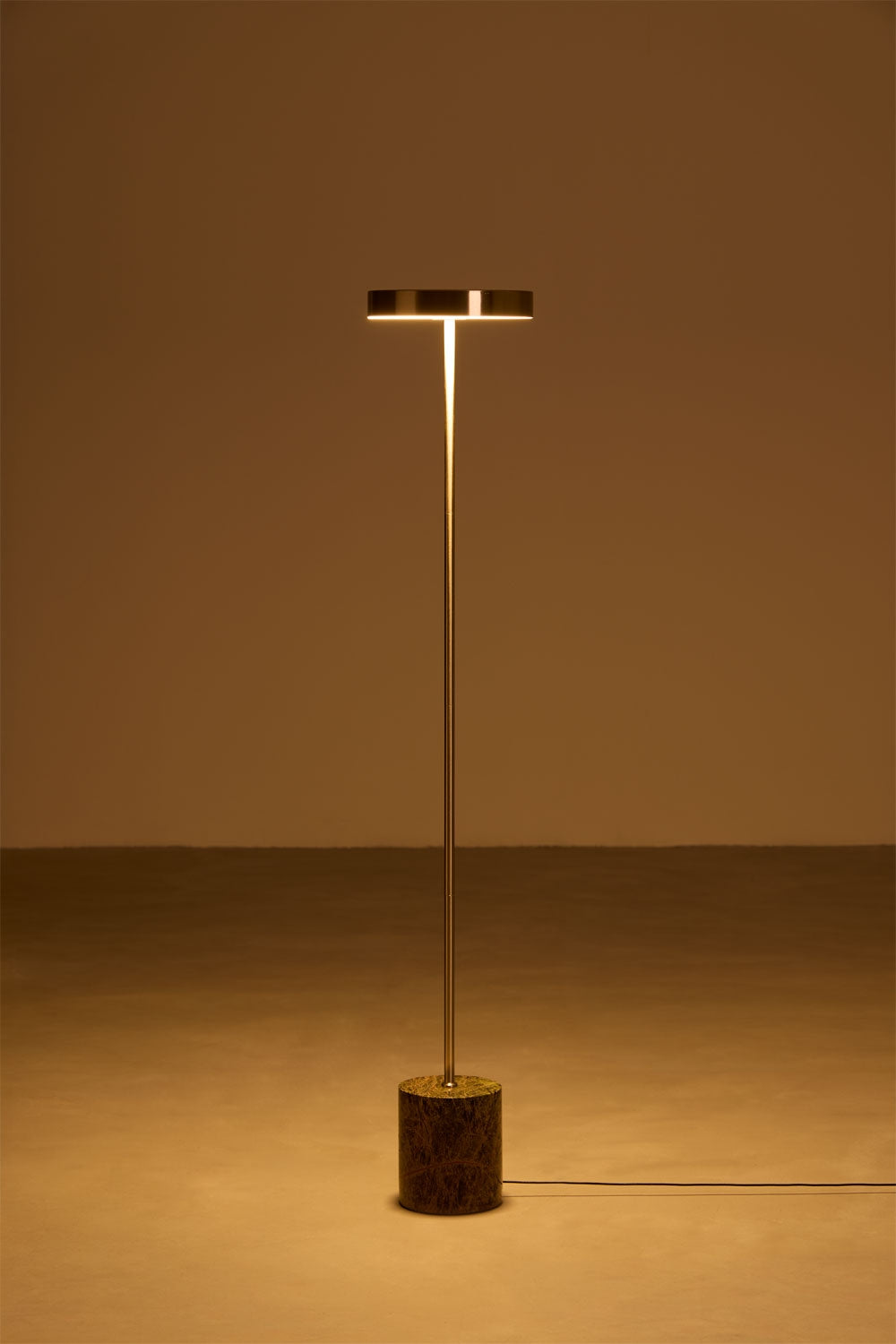 Lampadaire LED en acier inoxydable et pierre naturelle Isasia - 2