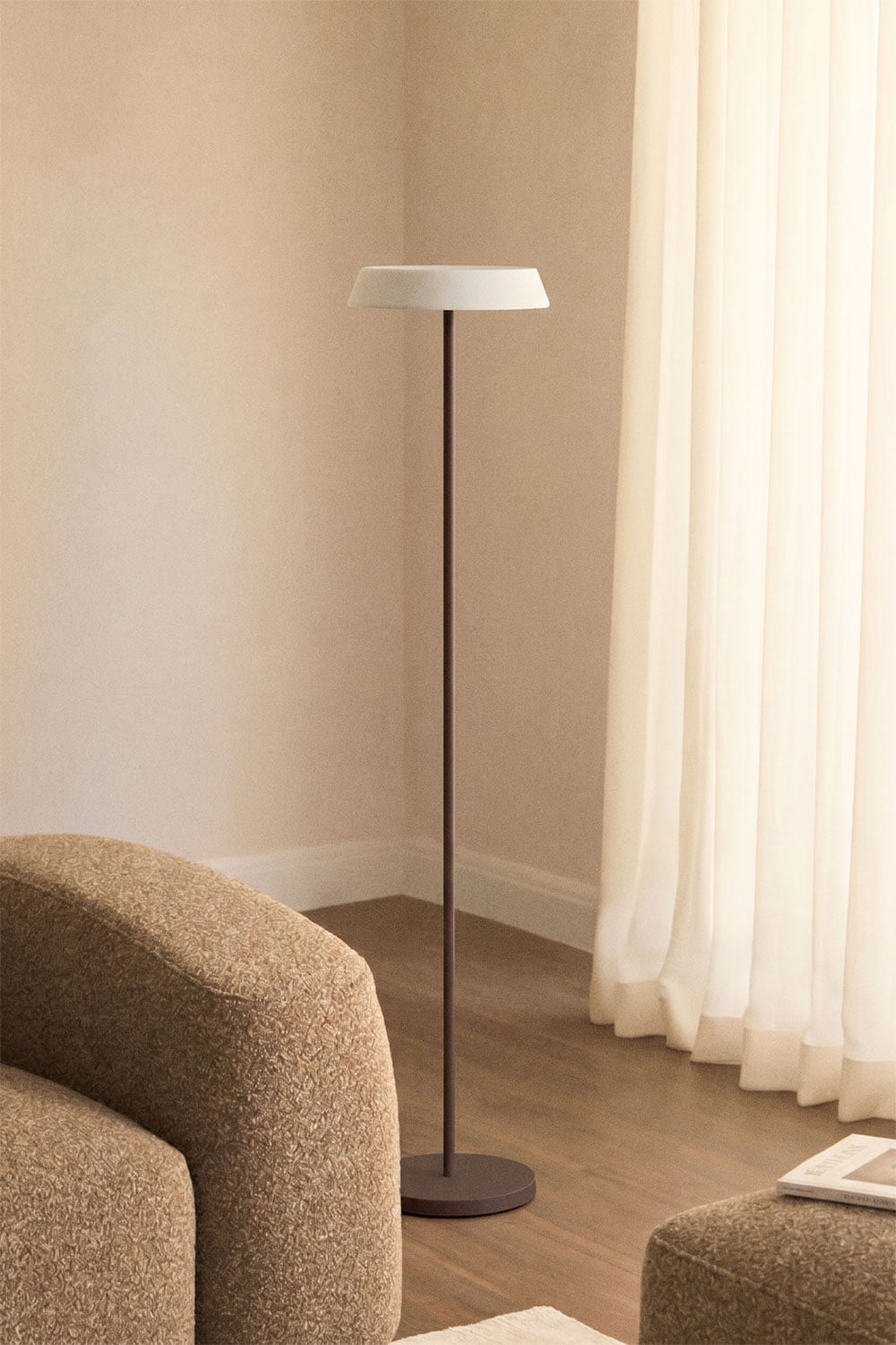 Lampe sur pied solaire LED sans fil en polyéthylène et fer Ulenia - 3