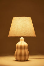 Lampe de table ↑40 cm en céramique et lin Jolira - 2