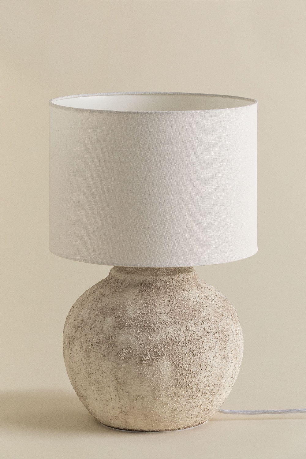Lampe de table Aloia en lin et terre cuite - 2
