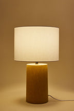 Lampe de table en lin et fibre de verre Dianta - 2
