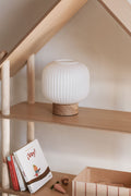 Lampe de table en bois et verre Bruner - 1