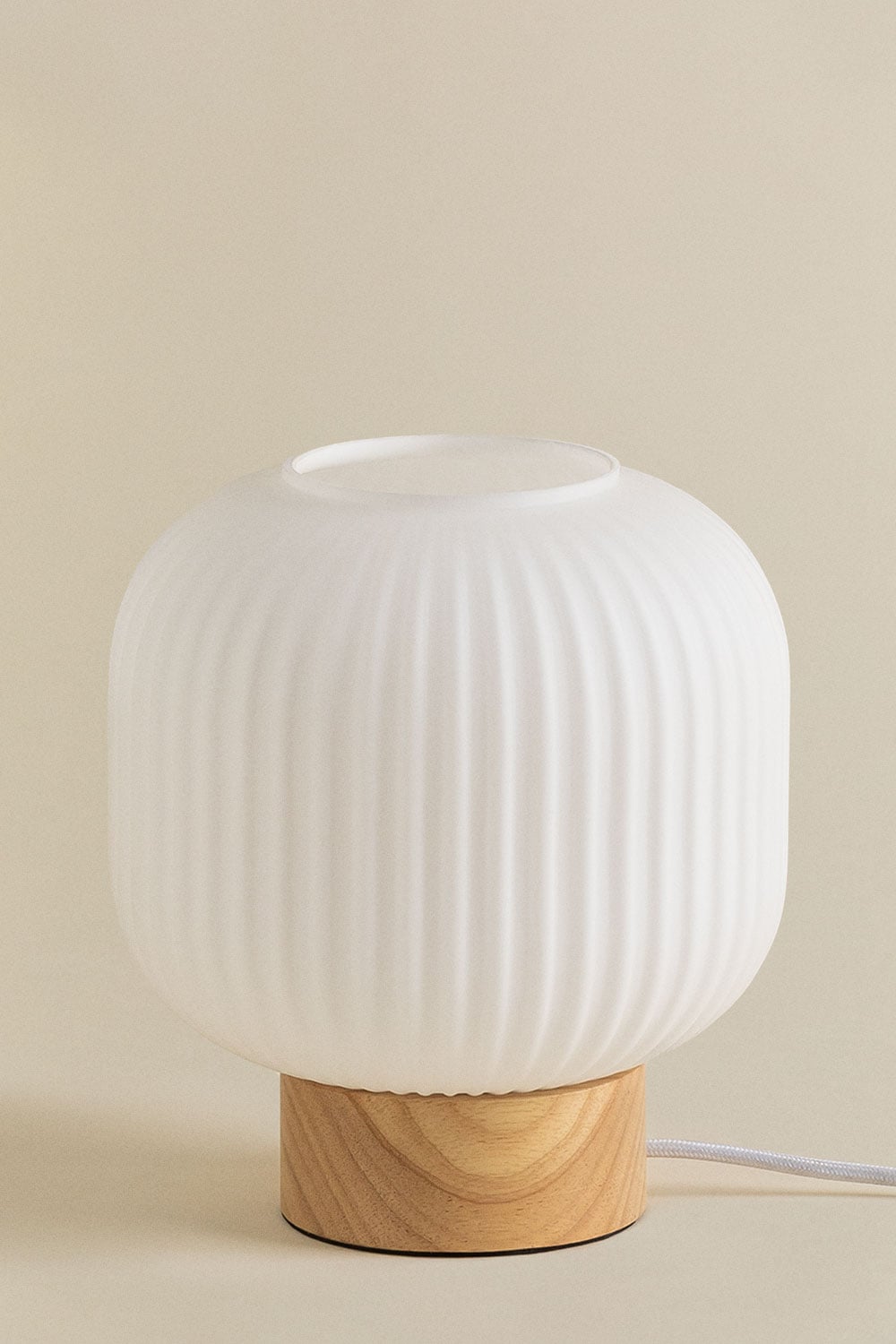 Lampe de table en bois et verre Bruner - 2