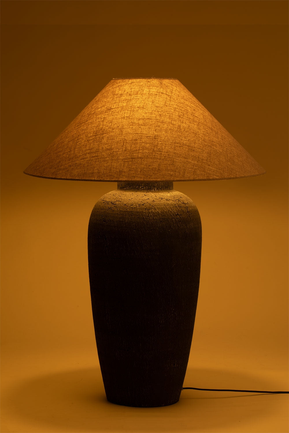 Lampe de table en lin et fibre de verre Selivan - 2