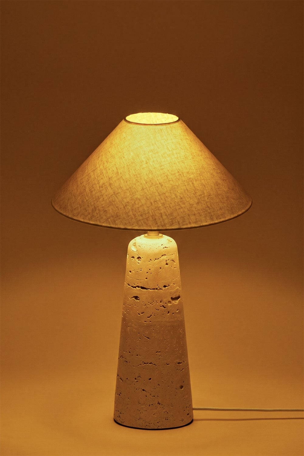 Lampe de table en travertin Davise - 2