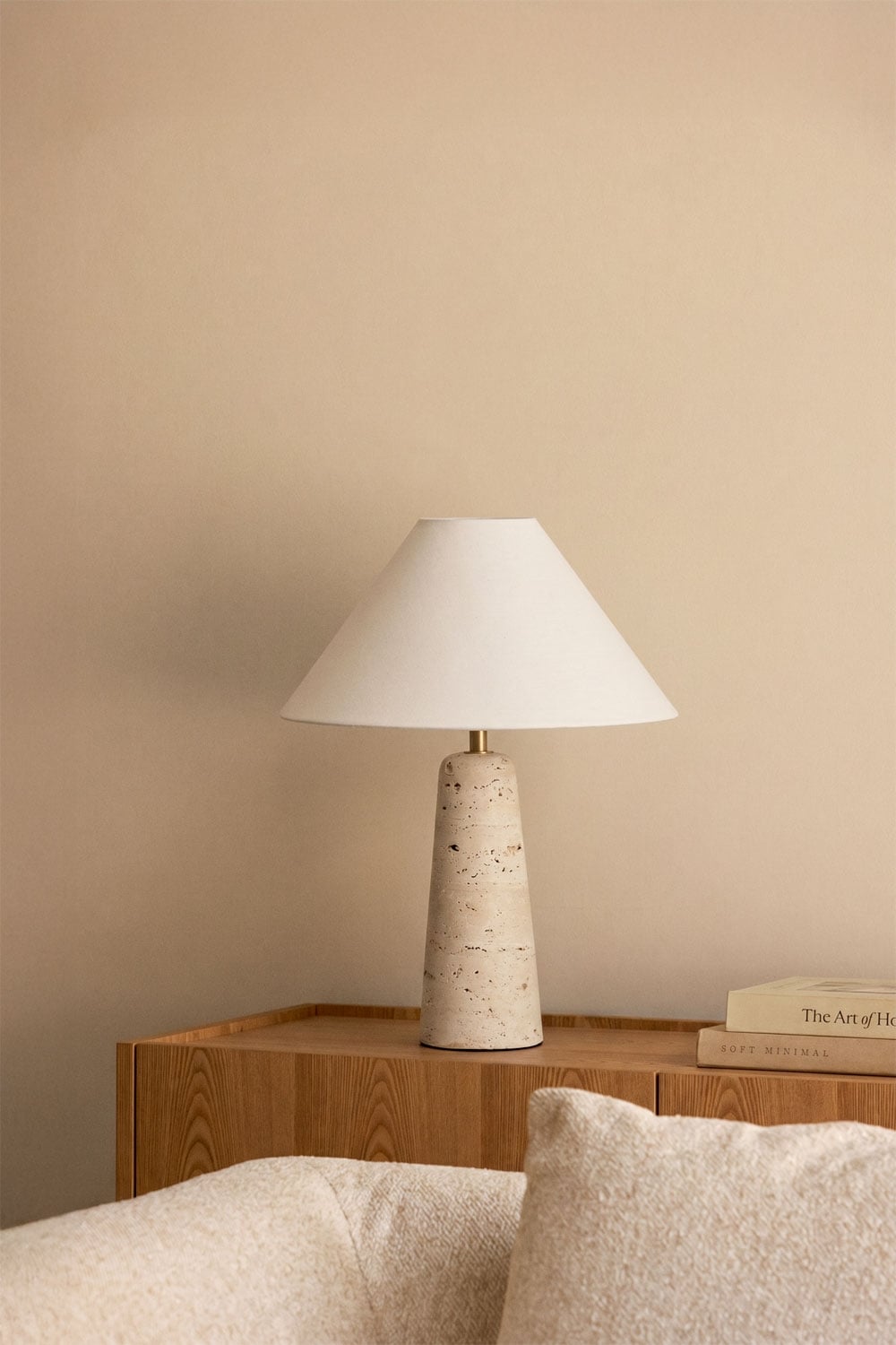 Lampe de table en travertin Davise - 1