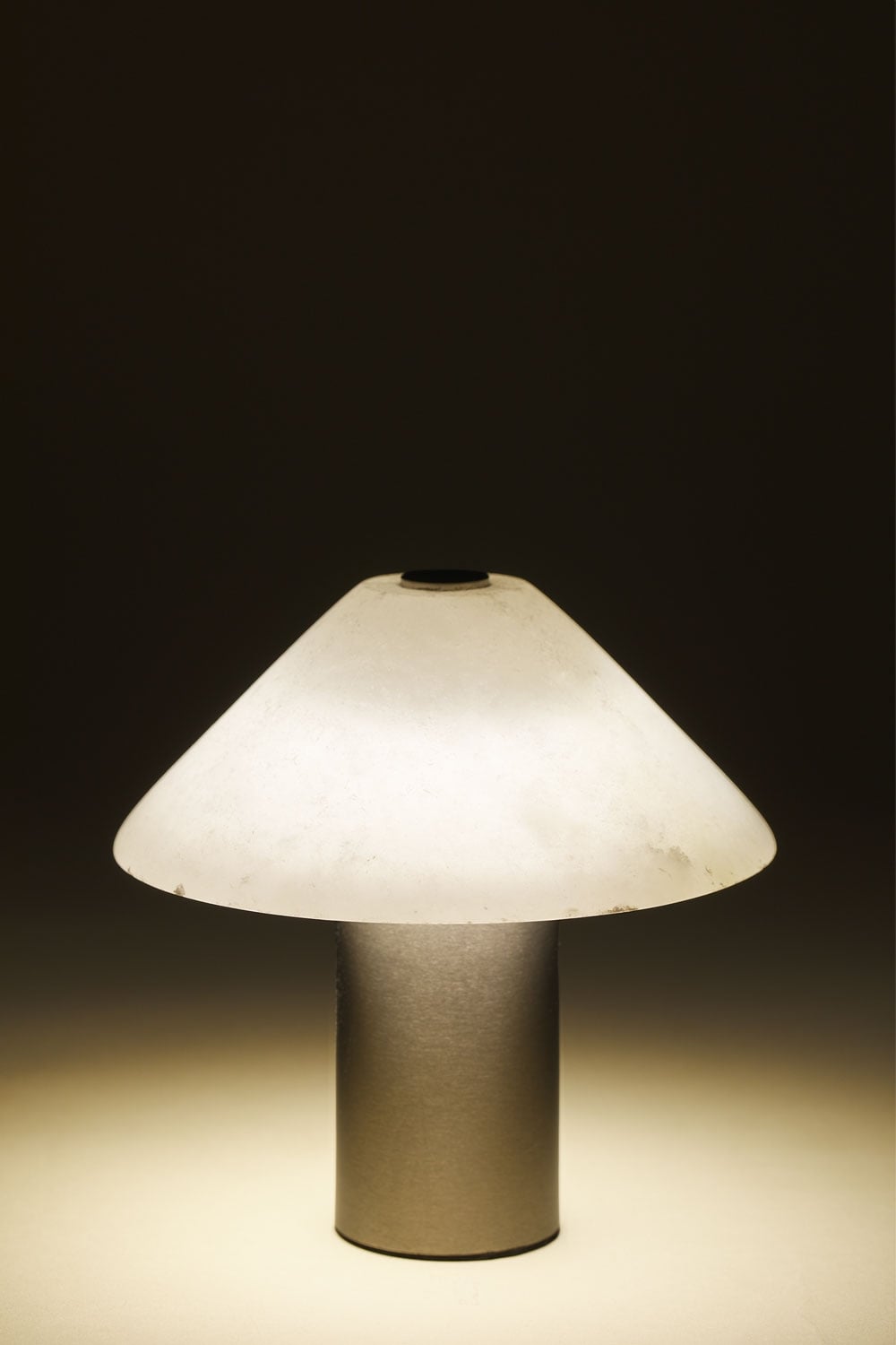 Lampe de table LED sans fil en albâtre et fer Barak - 2