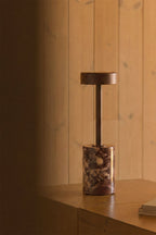 Lampe de table LED sans fil en fer et pierre naturelle Arianny - 4