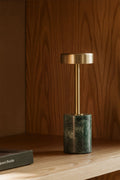 Lampe de table LED sans fil en fer et pierre naturelle Arianny - 1