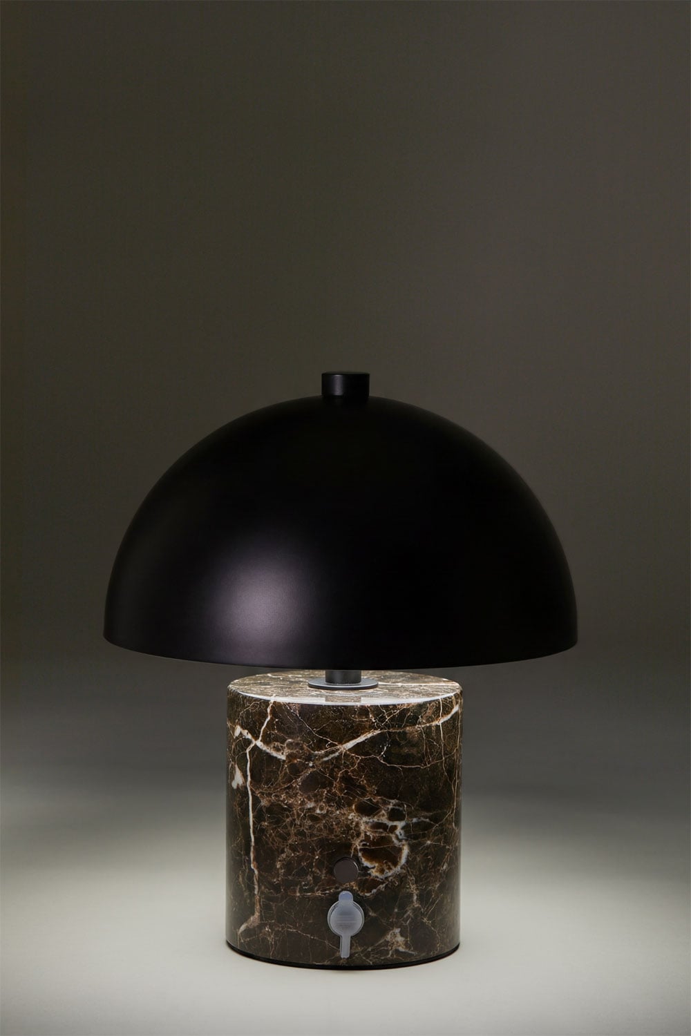 Lampe de table LED sans fil en fer et pierre naturelle Nicolas - 2