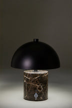 Lampe de table LED sans fil en fer et pierre naturelle Nicolas - 2