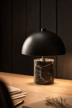 Lampe de table LED sans fil en fer et pierre naturelle Nicolas - 1