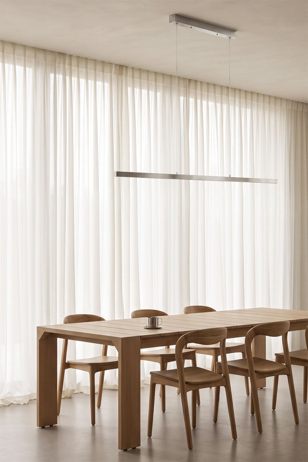 Lampe suspendue linéaire LED 120 cm avec lumière indirecte en aluminium Danile - 4