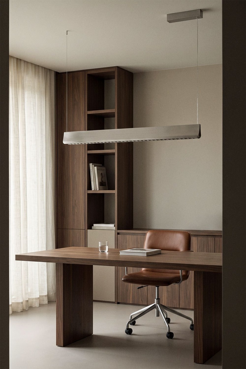 Suspension linéaire LED 120 cm en aluminium Mairen - 4
