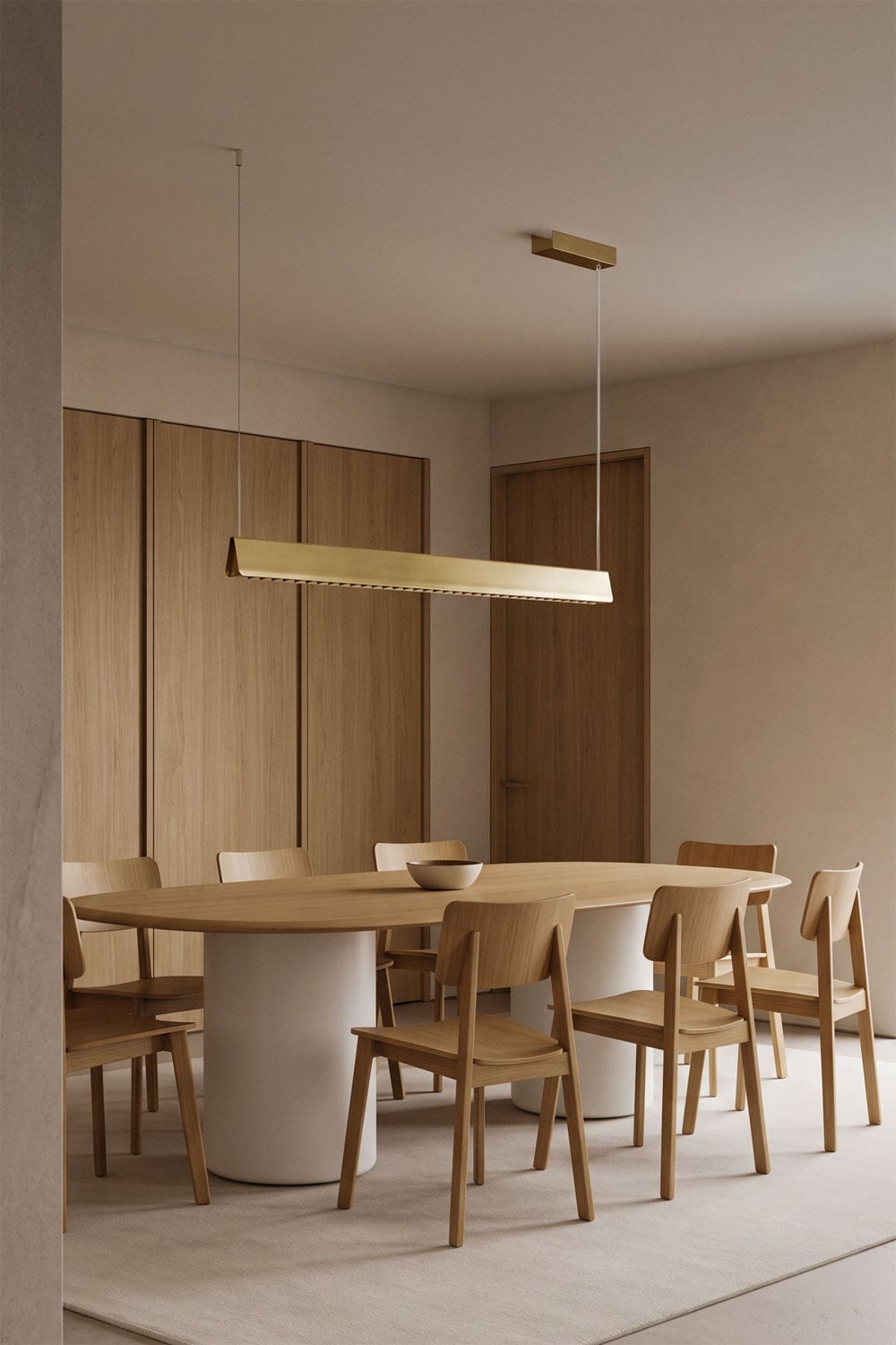 Suspension linéaire LED 120 cm en aluminium Mairen - 3