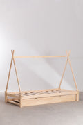 Lit gigogne pour matelas de 90 cm en bois de pin Joan Kids - 2