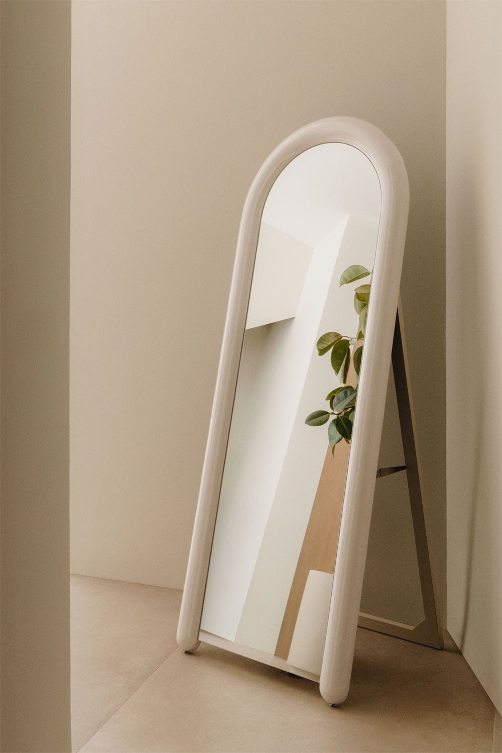 Miroir sur pied 60x160 cm en MDF Nurevi - 1