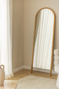 Miroir mural 178 x 58 cm en bois de chêne Ovidia - 1