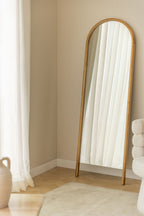 Miroir mural 178 x 58 cm en bois de chêne Ovidia - 1