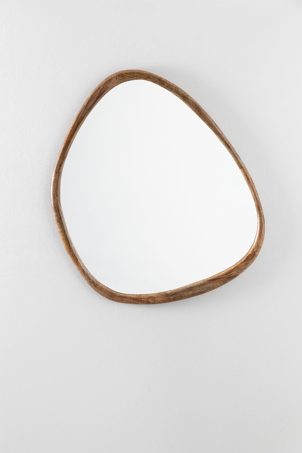 Miroir mural irrégulier 85x70 cm en bois de manguier Dilian - 2