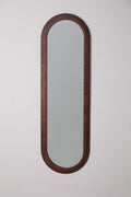 Miroir mural ovale 50x165 cm en bois de chêne Munar - 2