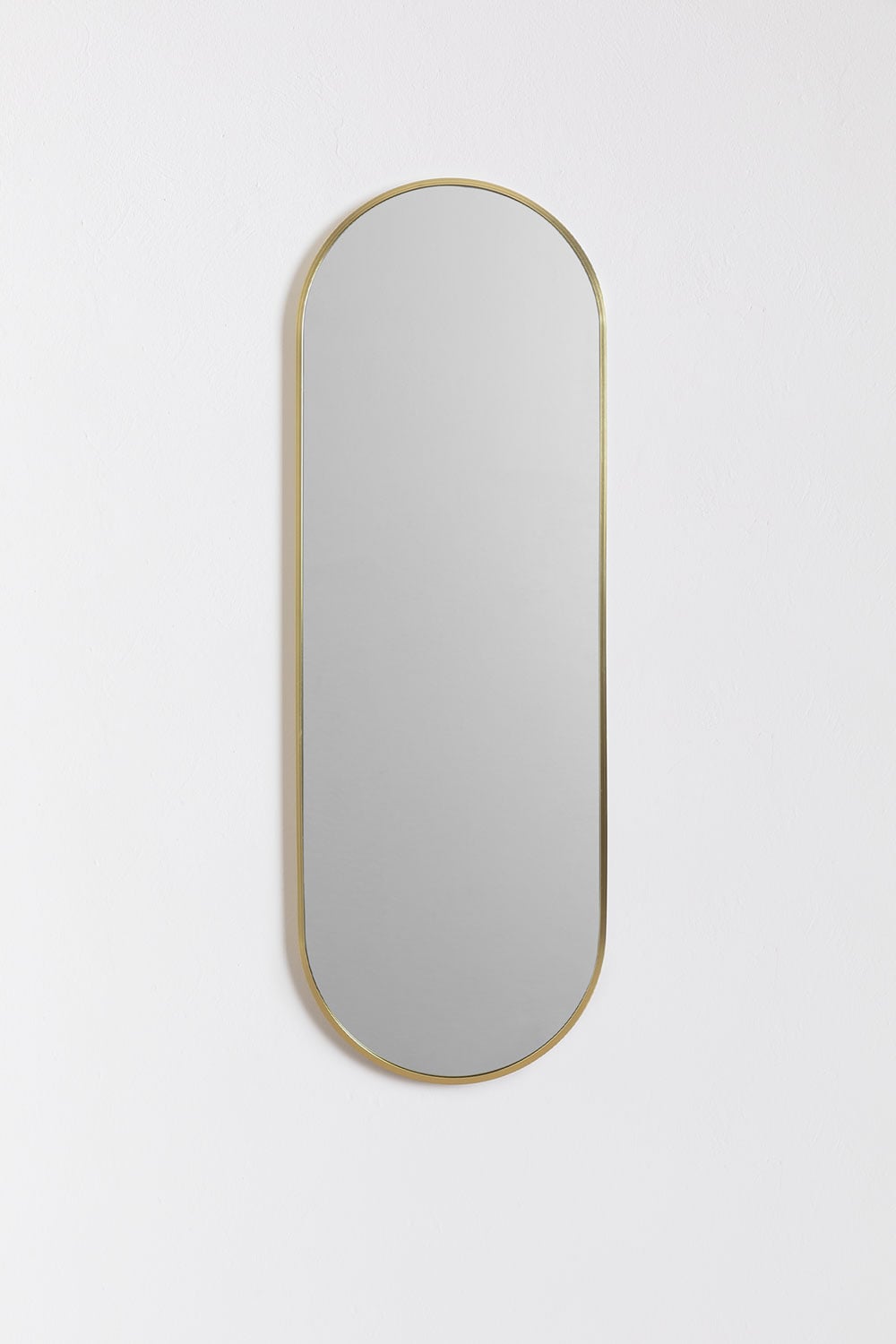 Miroir mural ovale 40x120 cm en métal Elsie Gold - 2