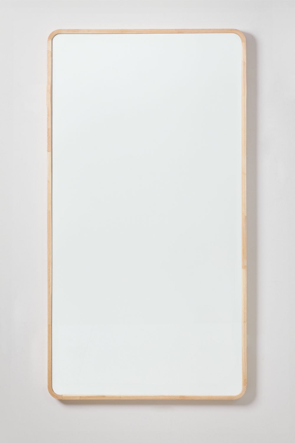 Miroir mural rectangulaire 90x170 cm en bois de chêne Ornella - 2
