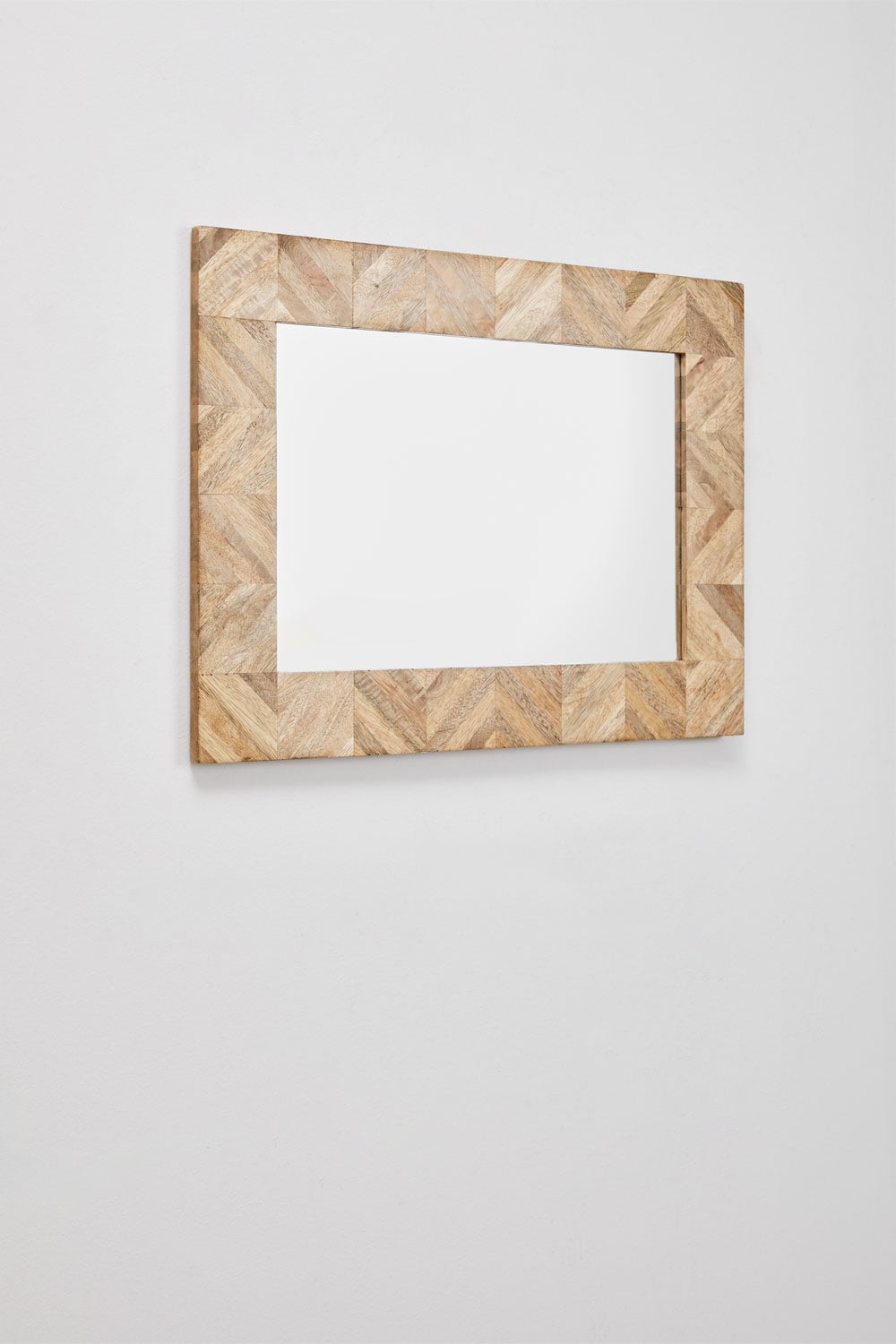Miroir mural rectangulaire 50x70 cm en bois de manguier Mykonos - 2