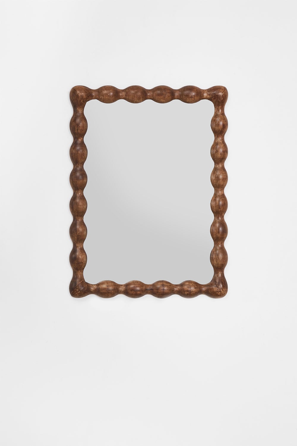 Miroir mural rectangulaire en bois de manguier Tessaia - 2