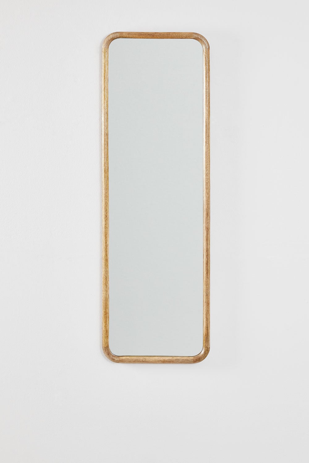 Miroir mural rectangulaire 35x115 cm en bois de manguier Mirtzia - 2