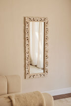 Miroir mural rectangulaire en bois de manguier Arnas - 1