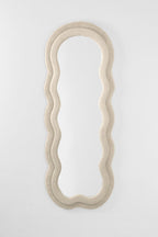 Miroir mural irrégulier 60x160 cm tapissé Evelyn - 2
