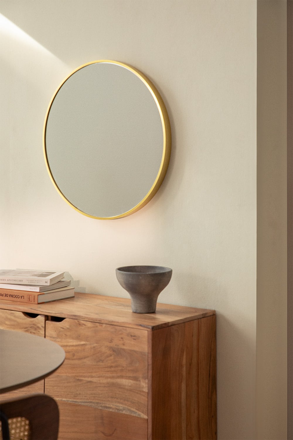 Miroir mural rond Ø60 cm en aluminium Oreste - 1